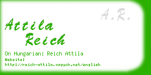 attila reich business card